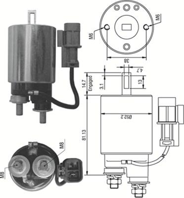 Magneti Marelli 940113050381 - Ievilcējrelejs, Starteris ps1.lv