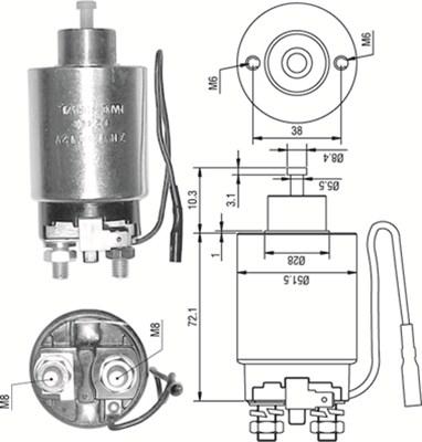 Magneti Marelli 940113050291 - Ievilcējrelejs, Starteris ps1.lv