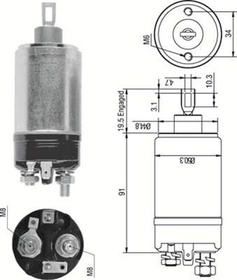 Magneti Marelli 940113050246 - Ievilcējrelejs, Starteris ps1.lv