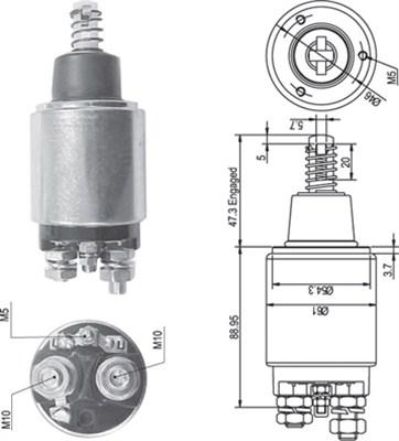 Magneti Marelli 940113050256 - Ievilcējrelejs, Starteris ps1.lv