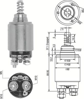 Magneti Marelli 940113050252 - Ievilcējrelejs, Starteris ps1.lv