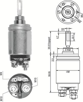 Magneti Marelli 940113050260 - Ievilcējrelejs, Starteris ps1.lv