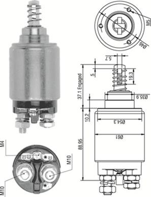 Magneti Marelli 940113050261 - Ievilcējrelejs, Starteris ps1.lv