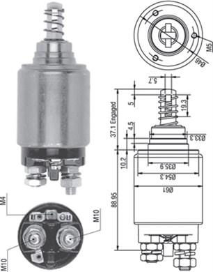 Magneti Marelli 940113050262 - Ievilcējrelejs, Starteris ps1.lv