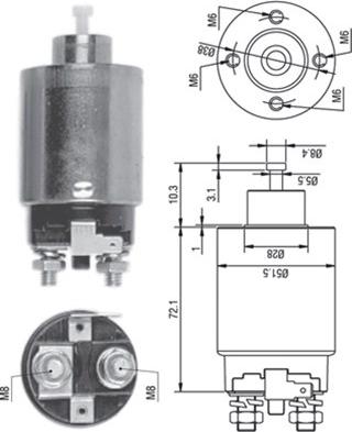 Magneti Marelli 940113050284 - Ievilcējrelejs, Starteris ps1.lv