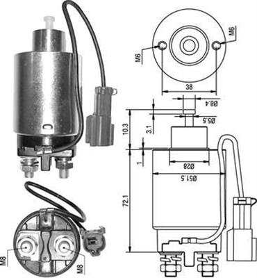 Magneti Marelli 940113050285 - Ievilcējrelejs, Starteris ps1.lv