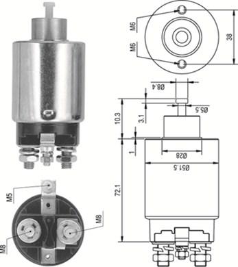 Magneti Marelli 940113050288 - Ievilcējrelejs, Starteris ps1.lv