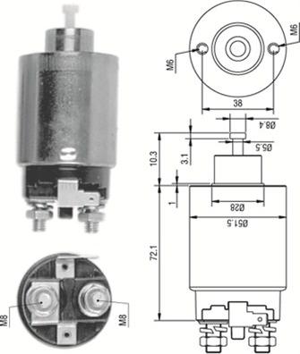 Magneti Marelli 940113050283 - Ievilcējrelejs, Starteris ps1.lv