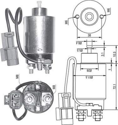 Magneti Marelli 940113050287 - Ievilcējrelejs, Starteris ps1.lv