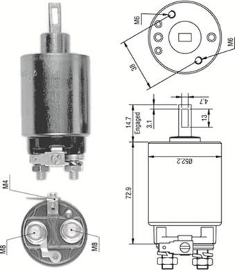 Magneti Marelli 940113050276 - Ievilcējrelejs, Starteris ps1.lv