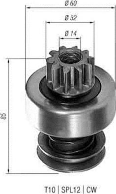 Magneti Marelli 940113020411 - Zobrats, Starteris ps1.lv