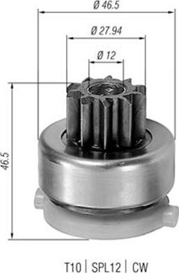 Magneti Marelli 940113020435 - Zobrats, Starteris ps1.lv