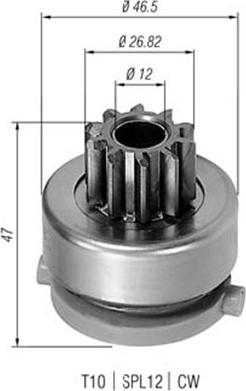 Magneti Marelli 940113020423 - Zobrats, Starteris ps1.lv