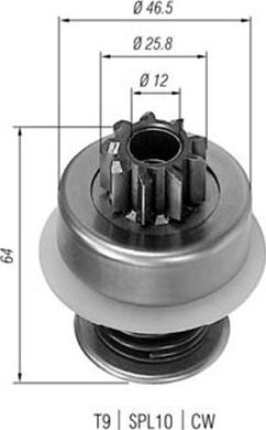 Magneti Marelli 940113020016 - Zobrats, Starteris ps1.lv