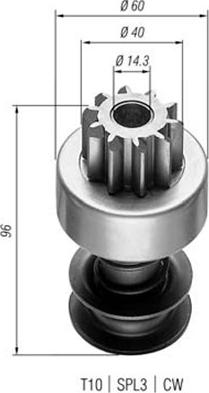 Magneti Marelli 940113020018 - Zobrats, Starteris ps1.lv