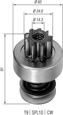 Magneti Marelli 940113020083 - Zobrats, Starteris ps1.lv