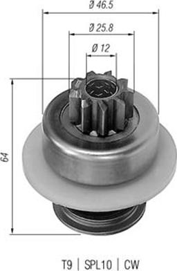 Magneti Marelli 940113020034 - Zobrats, Starteris ps1.lv