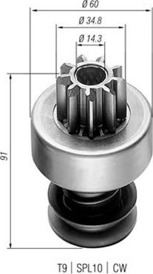 Magneti Marelli 940113020022 - Zobrats, Starteris ps1.lv