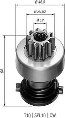 Magneti Marelli 940113020194 - Zobrats, Starteris ps1.lv