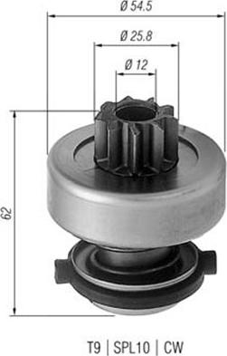 Magneti Marelli 940113020192 - Zobrats, Starteris ps1.lv