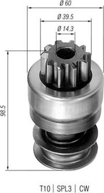 Magneti Marelli 940113020189 - Zobrats, Starteris ps1.lv