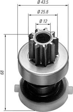 Magneti Marelli 940113020181 - Zobrats, Starteris ps1.lv