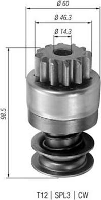 Magneti Marelli 940113020188 - Zobrats, Starteris ps1.lv