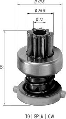 Magneti Marelli 940113020182 - Zobrats, Starteris ps1.lv