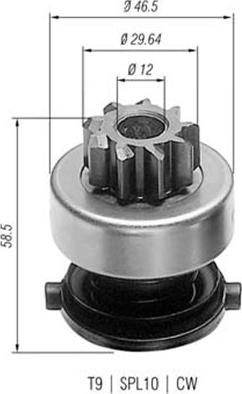 Magneti Marelli 940113020136 - Zobrats, Starteris ps1.lv