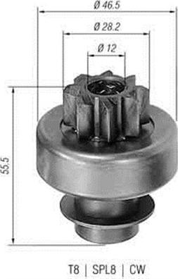 Magneti Marelli 940113020130 - Zobrats, Starteris ps1.lv