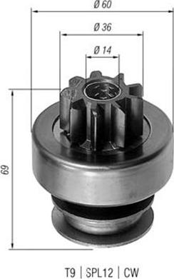 Magneti Marelli 940113020128 - Zobrats, Starteris ps1.lv