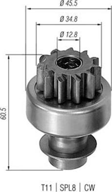 Magneti Marelli 940113020123 - Zobrats, Starteris ps1.lv