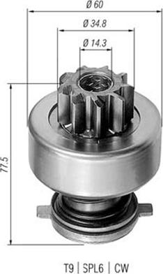 Magneti Marelli 940113020179 - Zobrats, Starteris ps1.lv