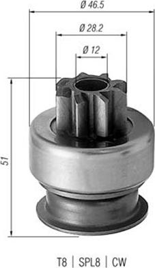 Magneti Marelli 940113020176 - Zobrats, Starteris ps1.lv