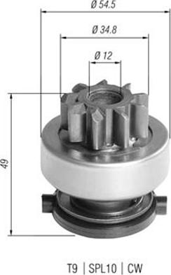 Magneti Marelli 940113020390 - Zobrats, Starteris ps1.lv