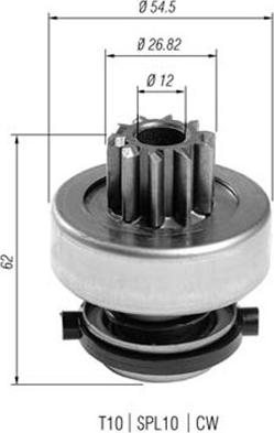 Magneti Marelli 940113020398 - Zobrats, Starteris ps1.lv