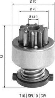 Magneti Marelli 940113020393 - Zobrats, Starteris ps1.lv