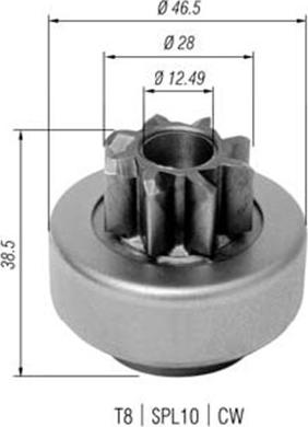 Magneti Marelli 940113020345 - Zobrats, Starteris ps1.lv