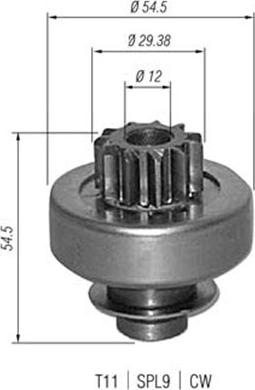 Magneti Marelli 940113020347 - Zobrats, Starteris ps1.lv