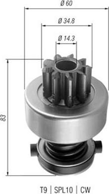 Magneti Marelli 940113020358 - Zobrats, Starteris ps1.lv