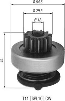 Magneti Marelli 940113020352 - Zobrats, Starteris ps1.lv