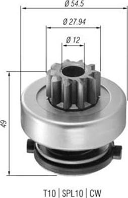 Magneti Marelli 940113020365 - Zobrats, Starteris ps1.lv