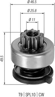 Magneti Marelli 940113020301 - Zobrats, Starteris ps1.lv