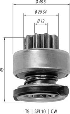 Magneti Marelli 940113020334 - Zobrats, Starteris ps1.lv