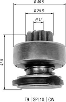 Magneti Marelli 940113020329 - Zobrats, Starteris ps1.lv