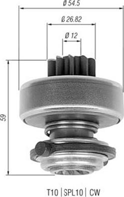 Magneti Marelli 940113020323 - Zobrats, Starteris ps1.lv