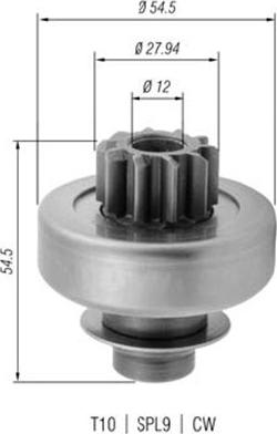 Magneti Marelli 940113020379 - Zobrats, Starteris ps1.lv