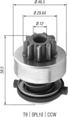 Magneti Marelli 940113020371 - Zobrats, Starteris ps1.lv