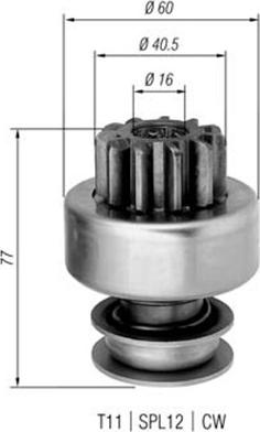 Magneti Marelli 940113020292 - Zobrats, Starteris ps1.lv