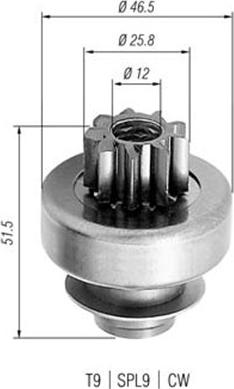 Magneti Marelli 940113020240 - Zobrats, Starteris ps1.lv